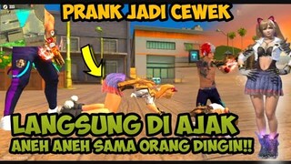 PRANK JADI CEWEK DI TRAINING LANGSUNG AJAK ORANG PALING DINGIN W1K W1K  CUEK 😭|FREE FIRE INDONESIA