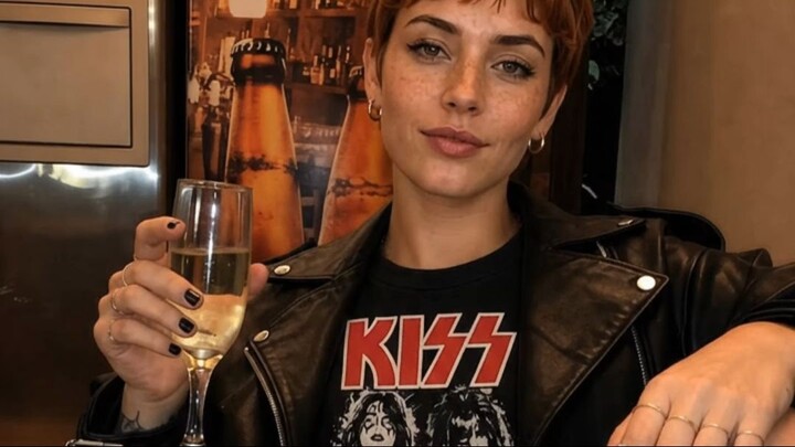 Baby Look Feminina Kiss | Camiseta Rock 100% Algodão