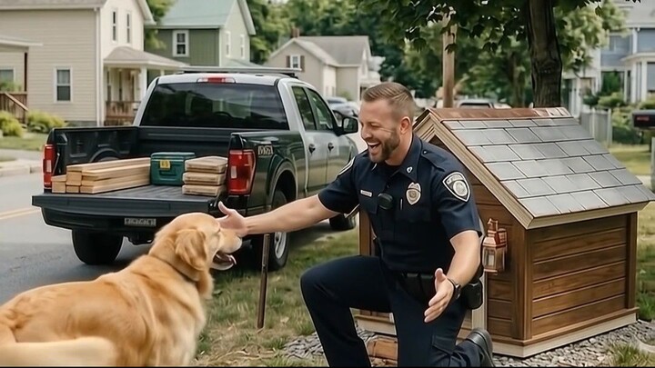 A cop knocked on a dog's house so hard it ran away... but his real reason will warm your heart! 🥺❤️