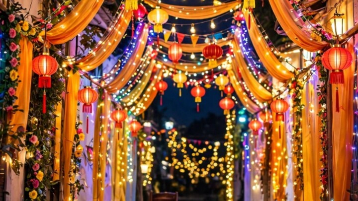 Beautiful Islamic Decoration, Village Wedding Lighting
