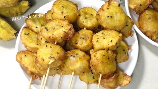 CHUỐI CHIÊN- Chia sẻ Bánh Chuối Chiên theo cách mới giòn ngon lạ mắt/ Banana Fried Pancake.