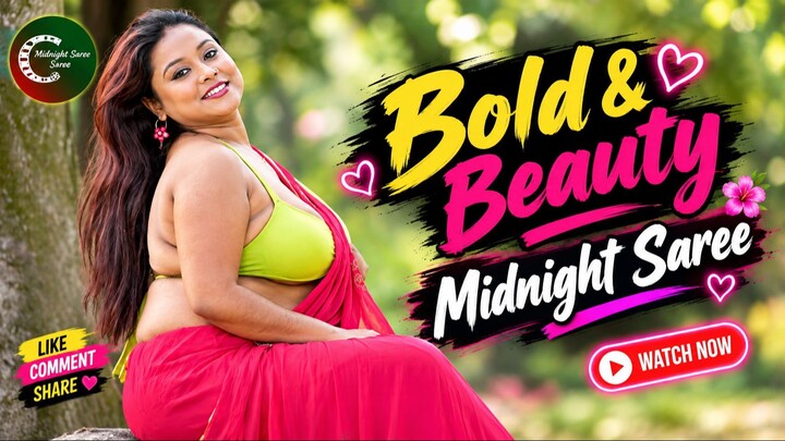 Midnight Saree ❤️ Ft. Bong Beauty | Saree Fashion Lookbook ✨ | Outdoor Style Video | Music Video