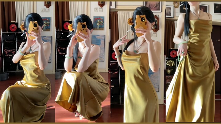 Wu dialect spoken softly with a gold-embroidered dress.