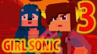 GIRL SONIC THE HEDGEHOG IN MINECRAFT!? Episode 3! TO THE NETHER! - Minecraft Animation