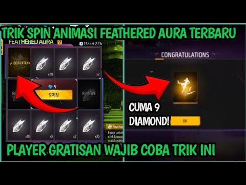 CUMA 9DM! TRIK SPIN ANIMASI FEATHERED AURA TERBARU || CARA HOKI SPIN EMOTE ANIMASI FEATHERED AURA