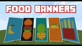 5 AMAZING FOOD BANNER DESIGNS IN MINECRAFT!