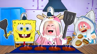 MASAK KRABY PATTY BARENG SPONGEBOB & @BANGJBLOX  di ROBLOX | ROBLOX INDONESIA