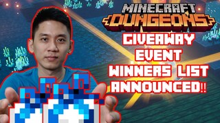 500 Subscribers Celebration Giveaway Event Winners List Announced! Minecraft Dungeons