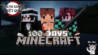 Tôi Sống Sót 100 Ngày Trong Minecraft Thanh Gươm Diệt Quỷ | Kimetsu no Yaiba