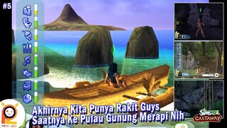 #5 Akhirnya Kita Membuat Rakit, Langsung Pindah Pulau Gunung Merapi Guy-The Sims Casteway Indonesia