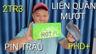 Đánh giá có tâm INFINIX HOT 11 2022 mua shopee 2TR3: CHIP MẠNH, màn FHD+, PIN 5.000, GAME MƯỢT !!!