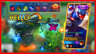 Intense 21 Kill Assassin God SABER | MLBB