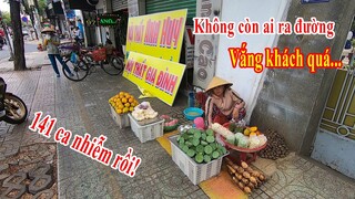 Đìu hiu hàng quán mưu sinh trên đường phố Sài Gòn ngày đầu áp dụng lệnh ngừng kinh doanh đông người