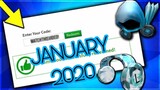 JANUARY 2020 PROMOCODES! REDEEM NOW!😮
