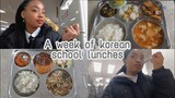 What I eat in a week as a Korean high school student || A week of Korean school lunches
