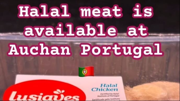 Halal meat is now available at selected Auchan Portugal stores. #Portugal #Auchan