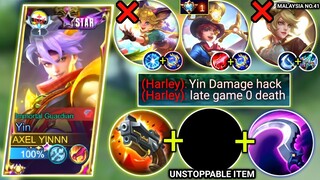 YIN AUTO WIN BUILD | YIN VS HARLEY AND PRO JOY IN SIDELANE | BEST BUILD & EMBLEM | MOBILE LEGENDS
