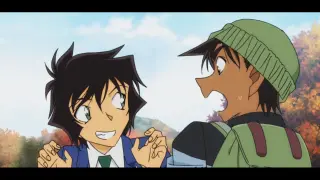 Detective Conan Sera revealed Conan identity Heiji stashed Conan in the bag, she want to see the bag