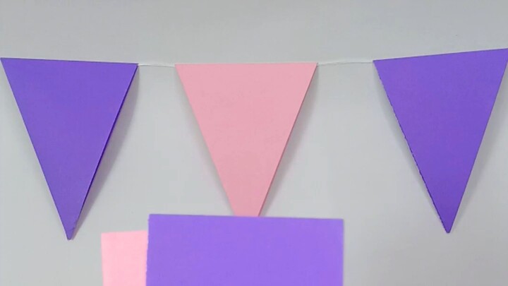 DIY Party Decor | Triangle Flag Banner at Home