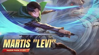 SKIN MARTIS LEVI ATTACK ON TITAN MOBILE LEGEND