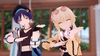 [Genshin Impact /散萤] Let's do some aerobics with the young couple!