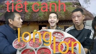 làm mâm tiết canh đĩa lòng non đẳng cấp,gặp các thánh ăn tiết canh,BNN.