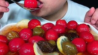 Eating Huamei (Chinese Plums) And Cherry Tomatoes Asmr