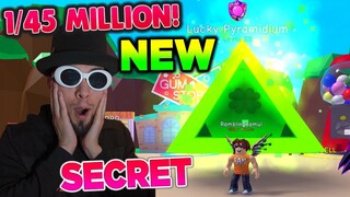 Bruh! This Secret Lucky Pyramidium is SO NICE in Roblox Bubble gum Simulator