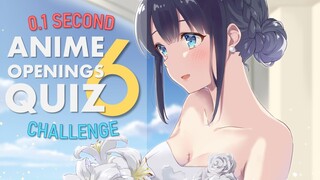 ANIME OPENINGS QUIZ - 0.1 SECOND CHALLENGE! [5.0s - 0.1s]