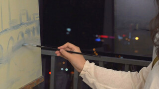 Copying Monet - painting