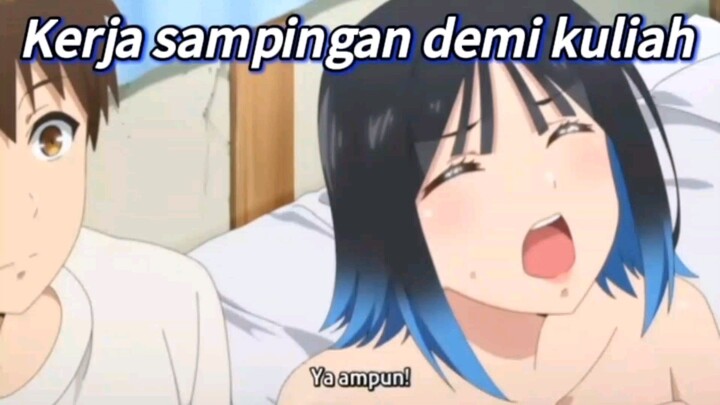 Rela kerja sampingan demi kuliah.