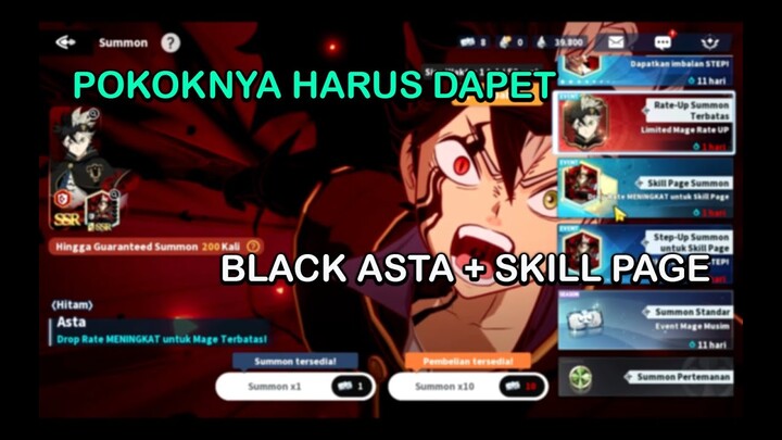 Gacha Brutal Black Asta + Skill Page Sampe Kering - Black Clover Mobile Indonesia