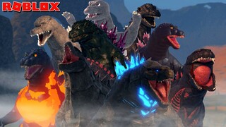 EVOLUTION OF GODZILLA IN KAIJU UNIVERSE ROBLOX! | Kaiju Universe