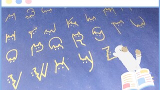 [Viết tay] Bảng chữ cái chú mèo đáng yêu từ A đến Z