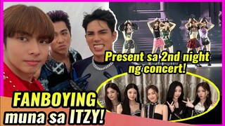 SPOTTED! SB19 Stell, Justin, Josh maaga sa ITZY in Manila, 2nd night of World Tour sa MOA Arena!