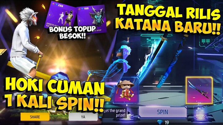 TRIK HOKI DAPETIN EMOTE WAGGOR !! Tanggal Rilis Katana Deep Aqua & Bocoran Bonus Top Up Besok