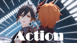 [เก็นชินอิมอิมแพกต์MMD]Action[公bell]