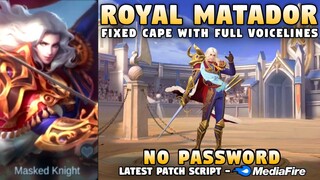 FIXED! Lancelot Royal Matador Skin Script No Password | Lancelot Royal Matador Epic Script | MLBB