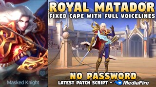 FIXED! Lancelot Royal Matador Skin Script No Password | Lancelot Royal Matador Epic Script | MLBB