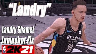 Landry Shamet Jumpshot Fix NBA2K21 with Side-by-Side Comparison