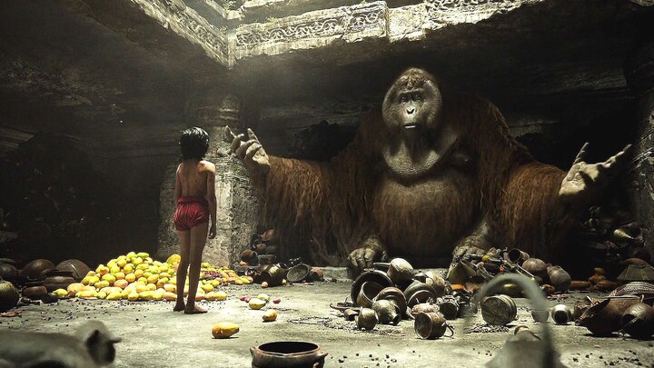 A giant gorilla over a hundred meters tall aims to rule the forest, while the wolf child shouts from