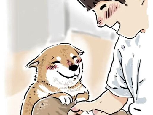 Thái độ nịnh nọt của chú chó được anh ấy thể hiện một cách hết sức tinh tế