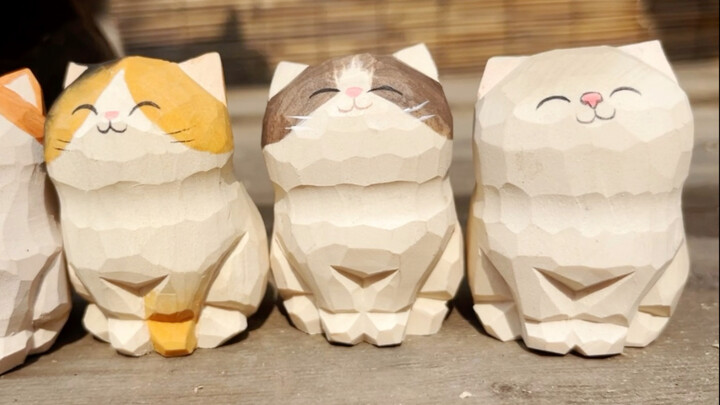 【Kevin và khúc gỗ】Hôm nay hướng dẫn các bạn cách điêu khắc mèo nhỏ bằng gỗ qua vài bước