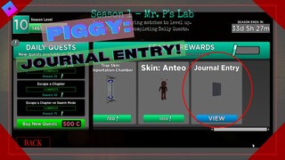 ROBLOX PIGGY: BATTLE PASS' JOURNAL ENTRY BOOK! (FREE TO READ!)| Roblox Piggy Event