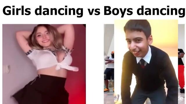 girls dancing vs boys 😂