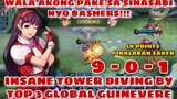 INSANE GUINEVERE TOWER DIVING SKILLS - PSYCHO BALL - UNKILLABLE - MOBILE LEGENDS
