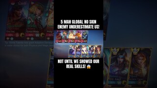 5 Man All Top Global But No Skin! 🤣 | Enemy Underestimate Us! 🤮 (Full Video on my YT Channel)