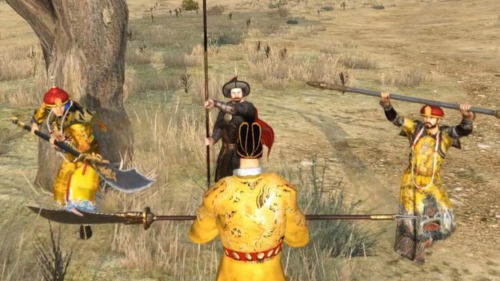 تسجيل مرئي مبكر لـ “بطل المعركة في أسرة مينغ العظيمة” تحت شجرة مائلة الرقبة في مواجهة 3 ضد 1.