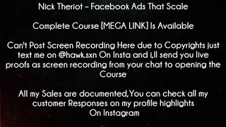 Nick Theriot Course Facebook Ads That Scale download