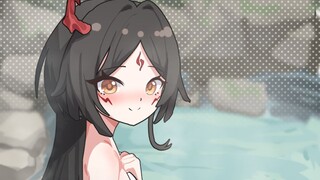 You want to take a bath with me? No~